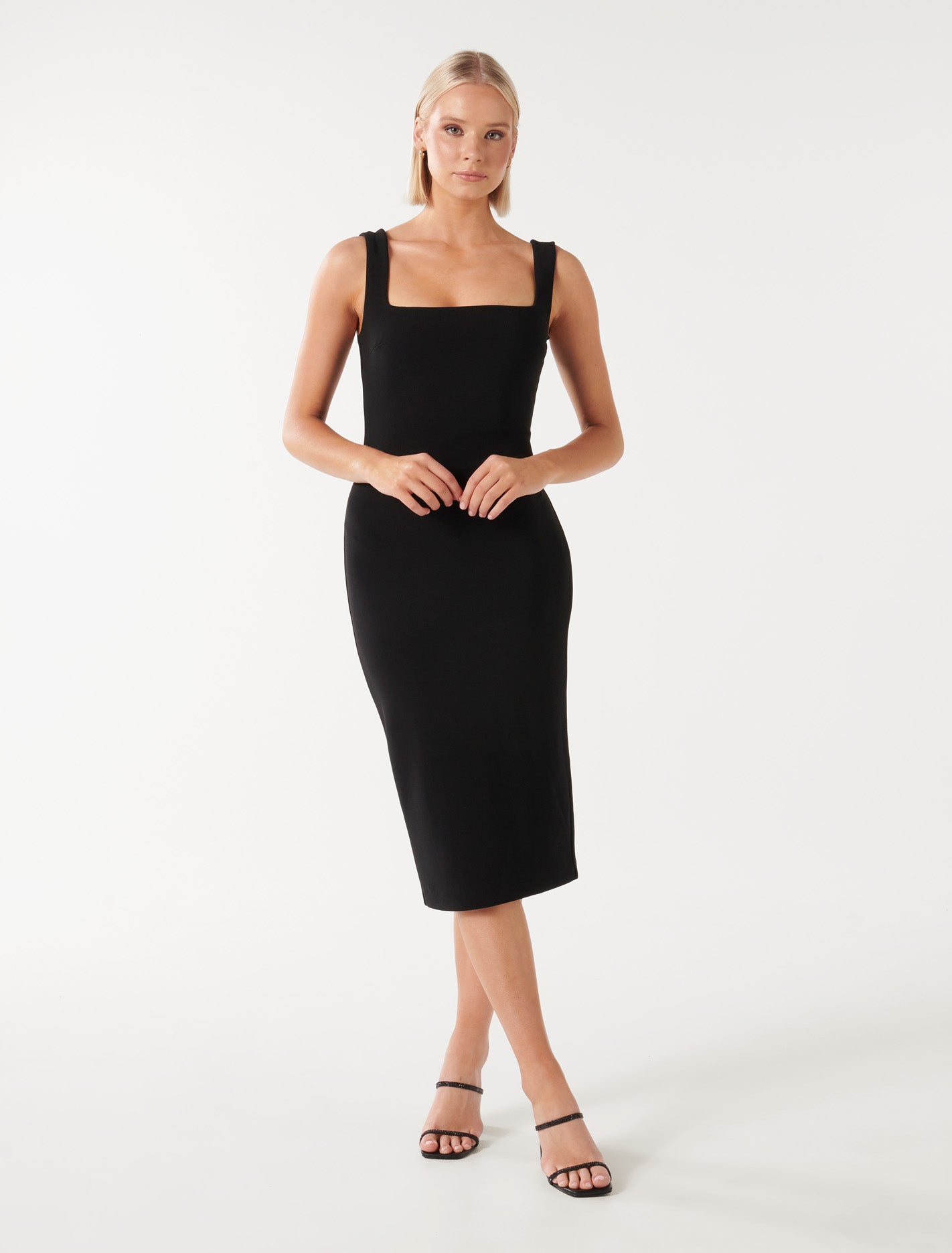 Kerry Bodycon Midi Dress Black