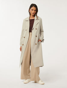 Darlah Petite Soft Trench Coat Soft Sage