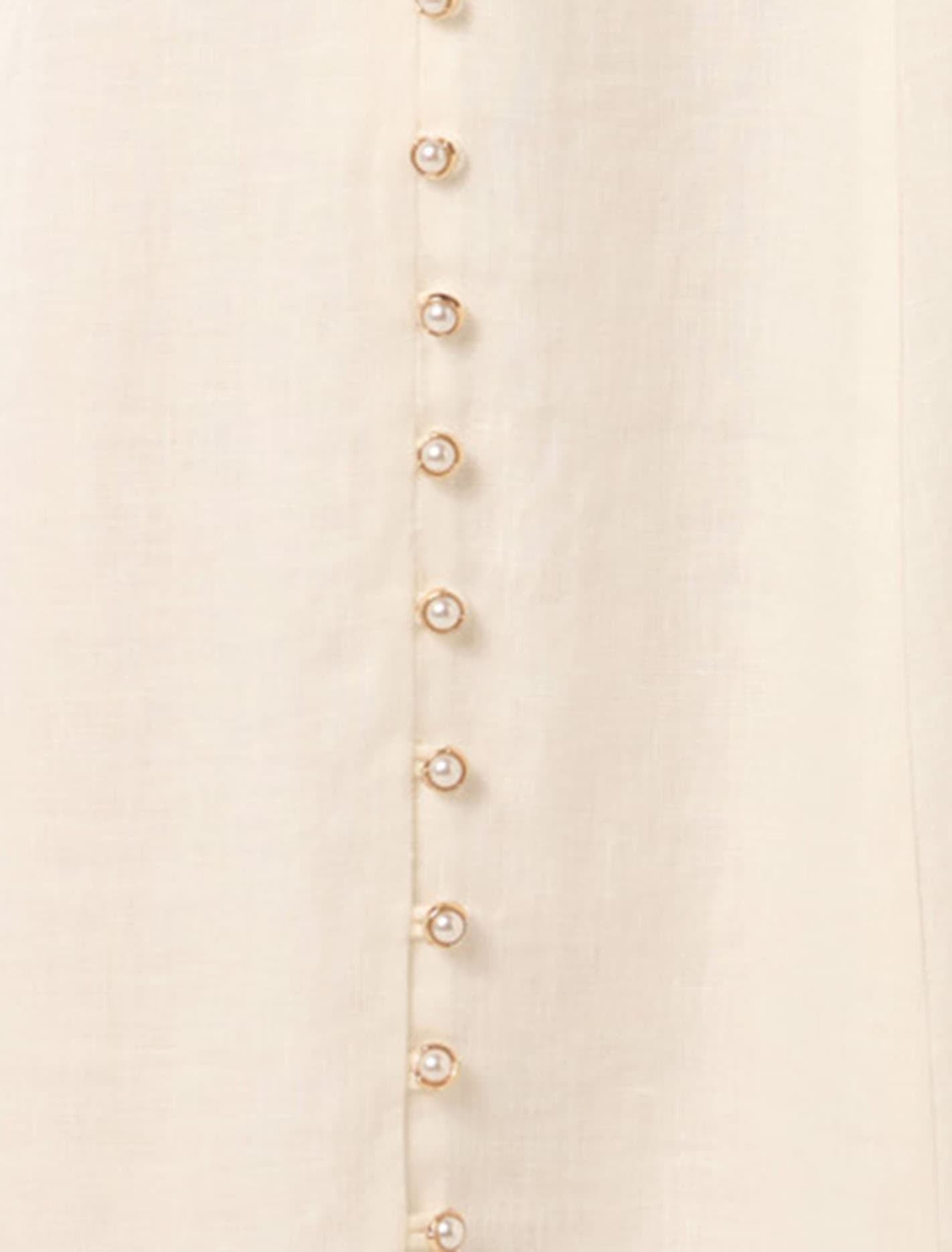 Allegra Lace Detail Midi Ivory