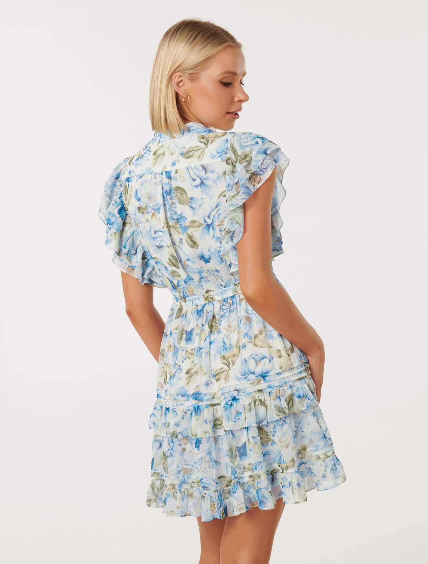 Shannon Layered Sleeve Mini Aqua Colvin Floral