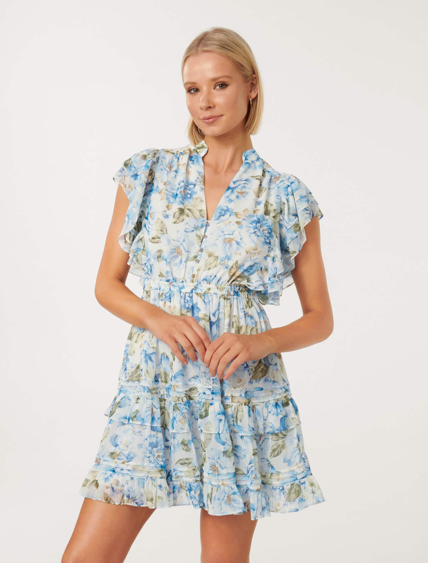 Shannon Layered Sleeve Mini Aqua Colvin Floral