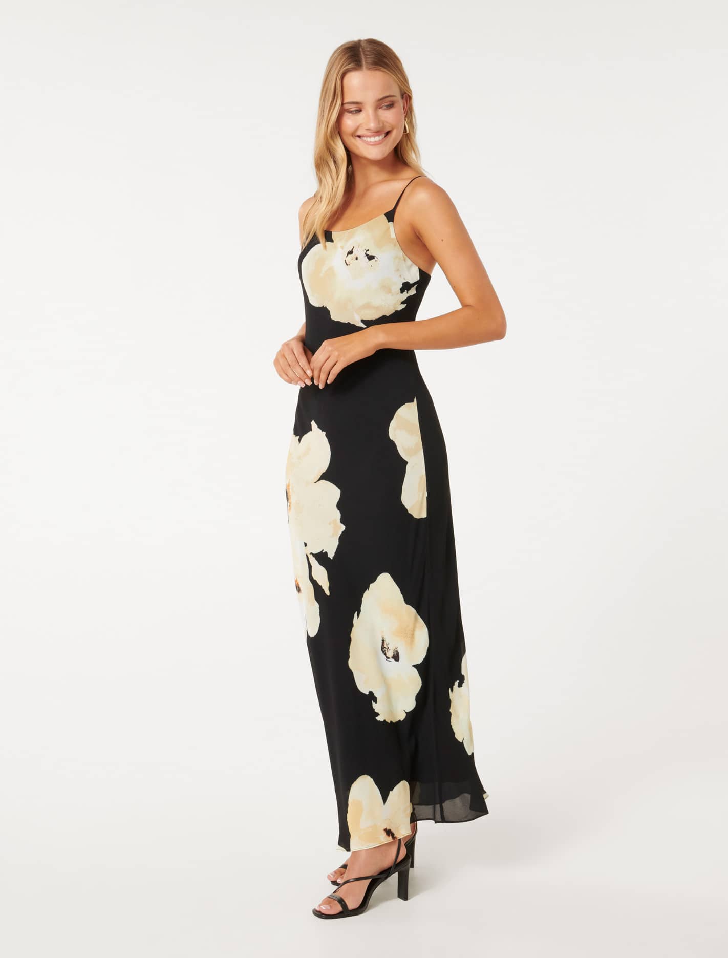Valentina Strappy Slip Dress Amery Floral