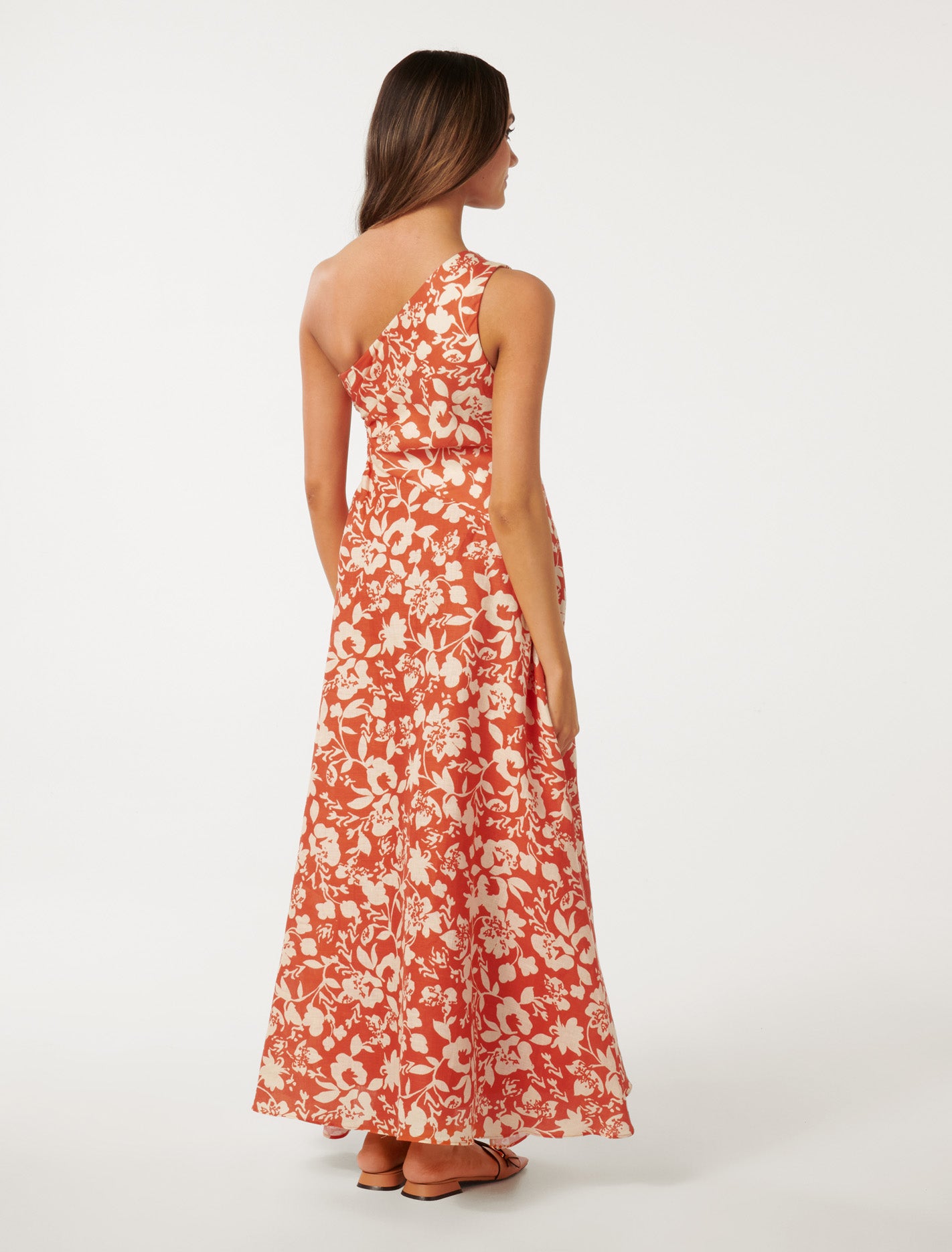 Rhianna Petite Linen Midi Bright Cove Floral