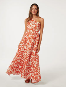 Rhianna Petite Linen Midi Bright Cove Floral