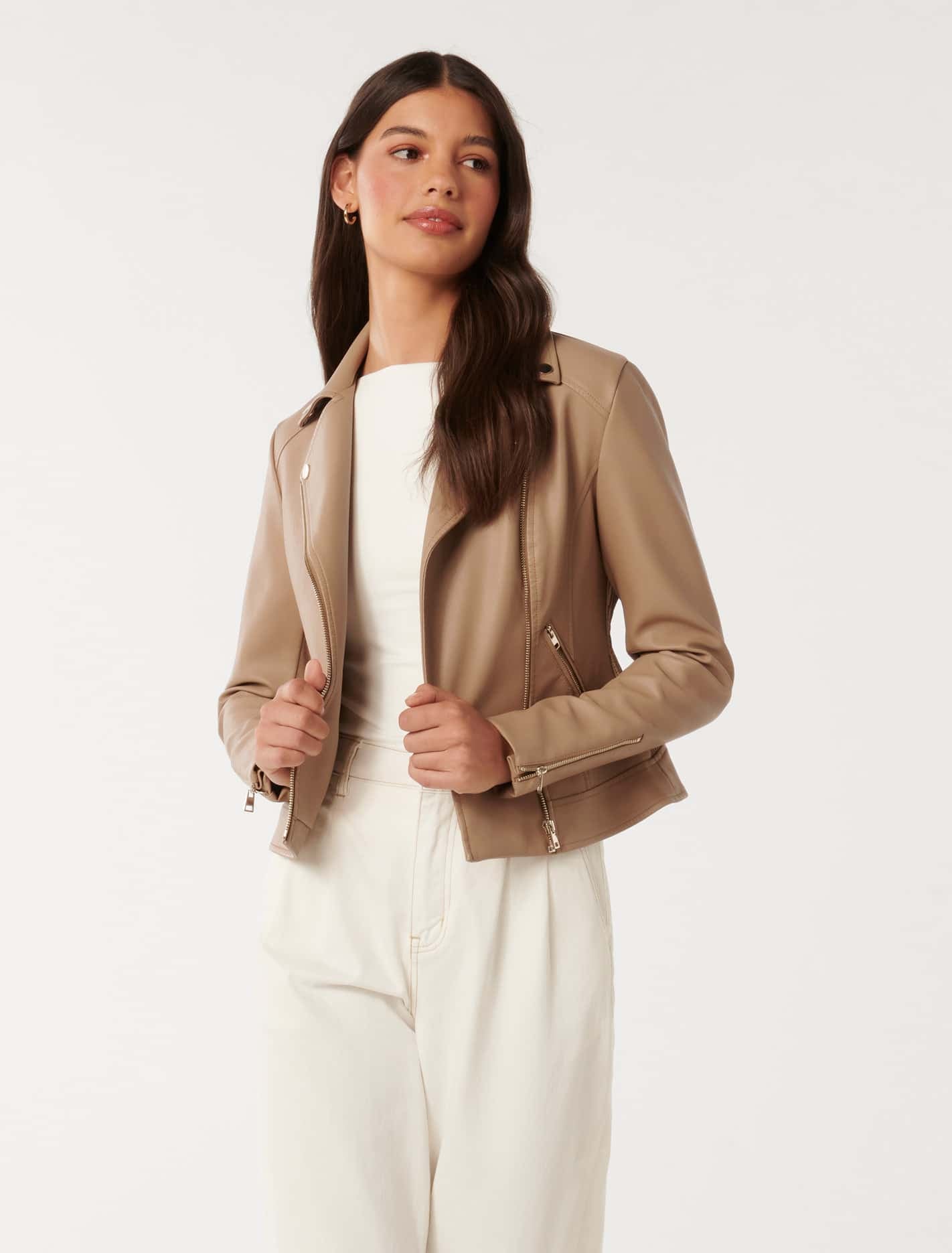 Kylie Biker Jacket Coffee