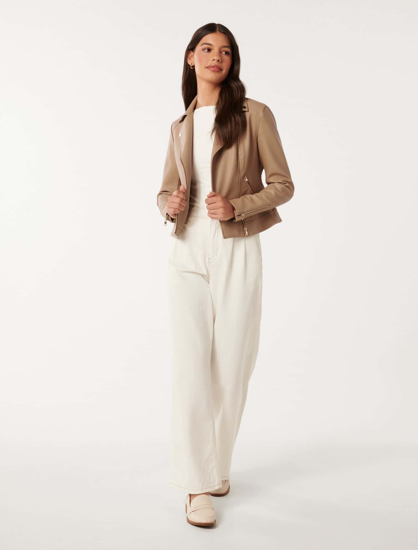 Kylie Biker Jacket Coffee