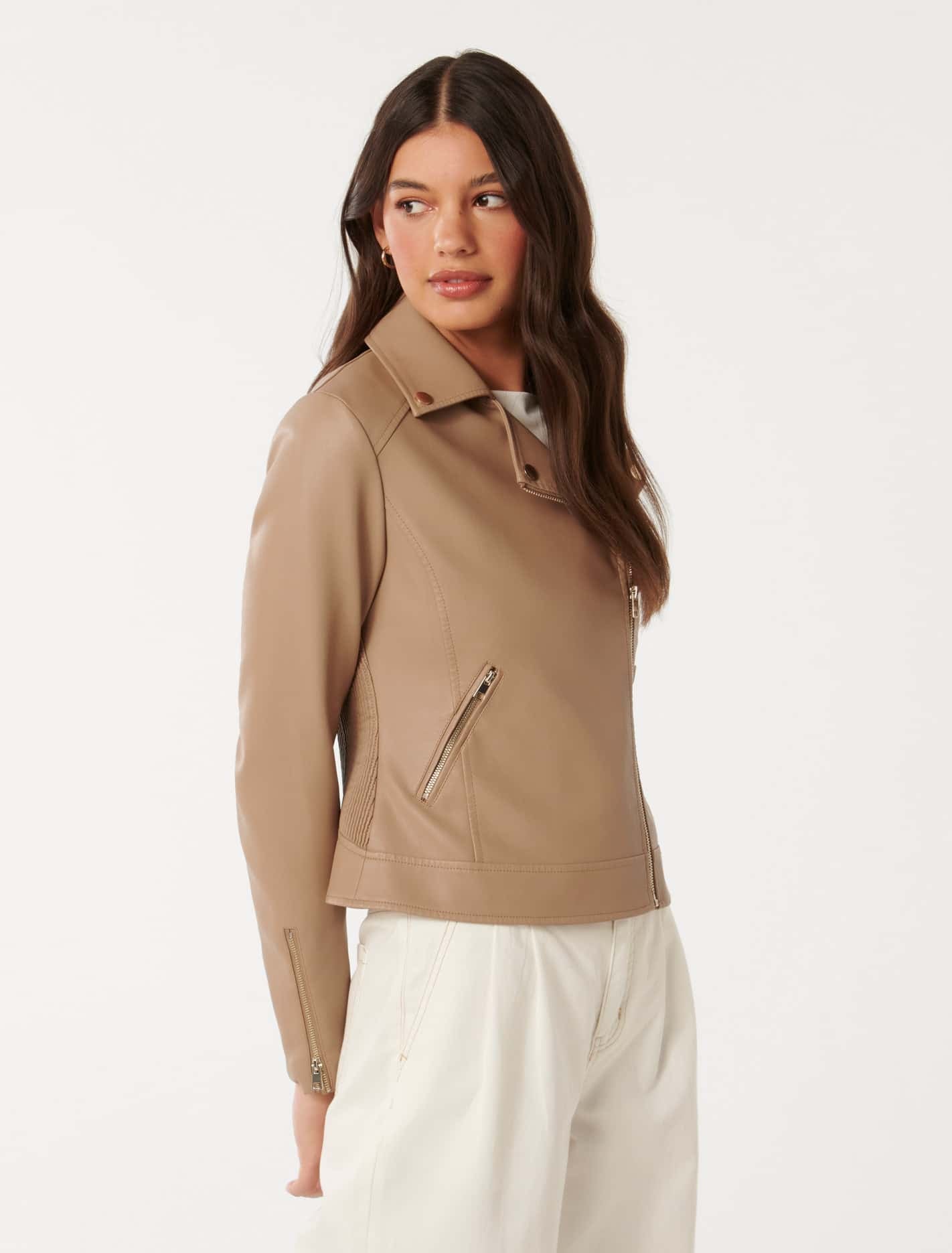 Kylie Biker Jacket Coffee