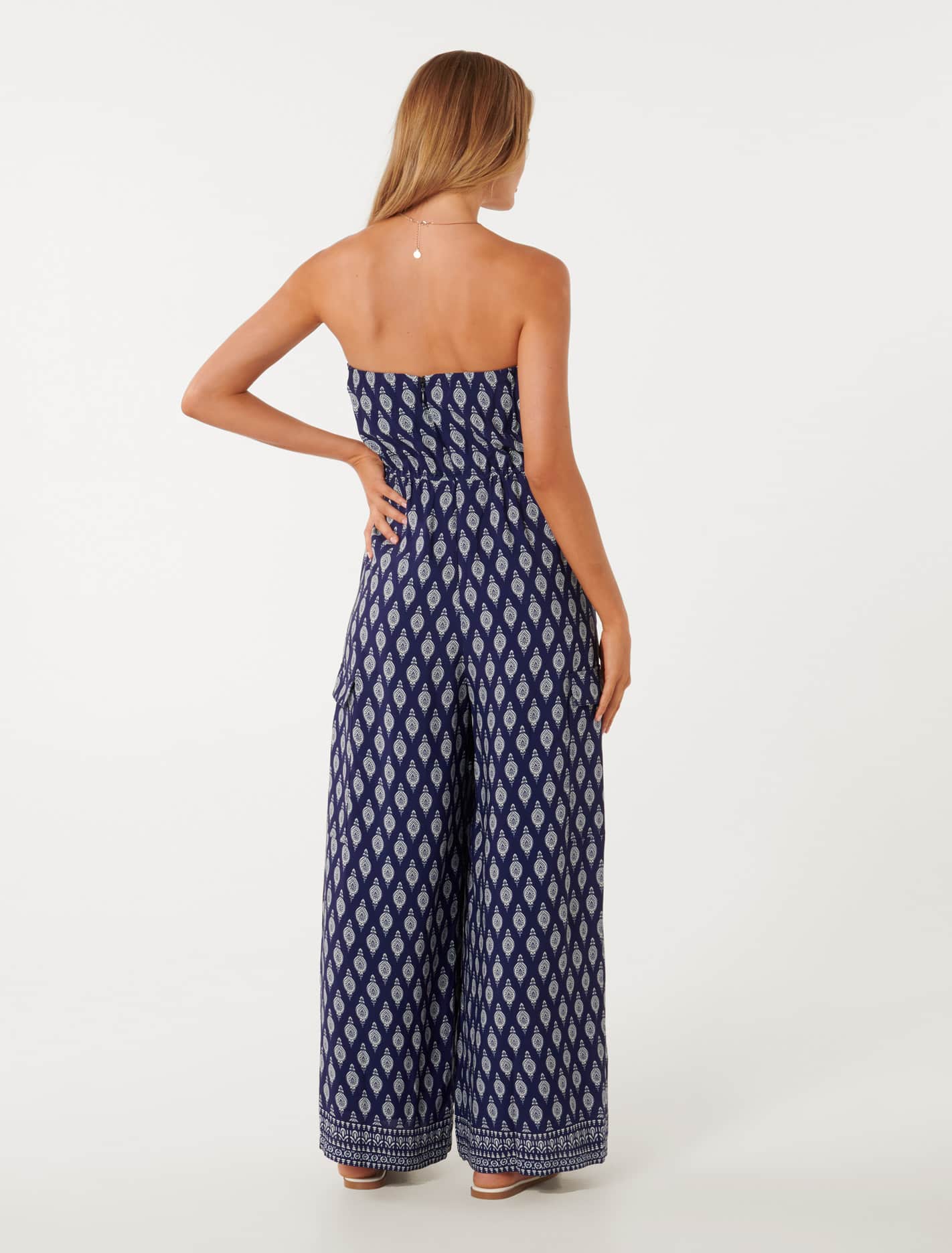 Sorcha Strapless Jumpsuit Dallas Geo