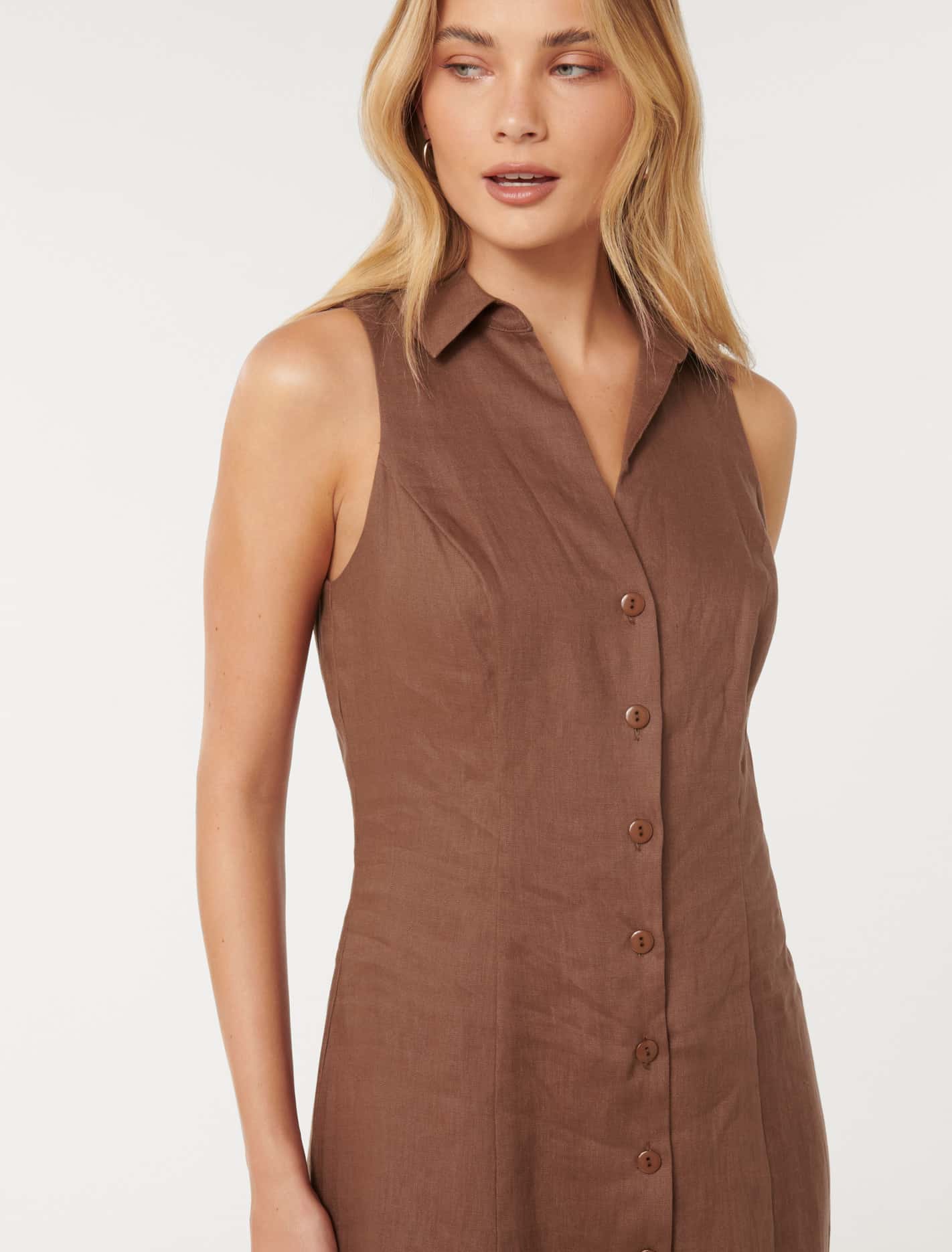 Aletta Button Front Mini Earth