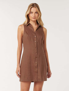 Aletta Button Front Mini Earth