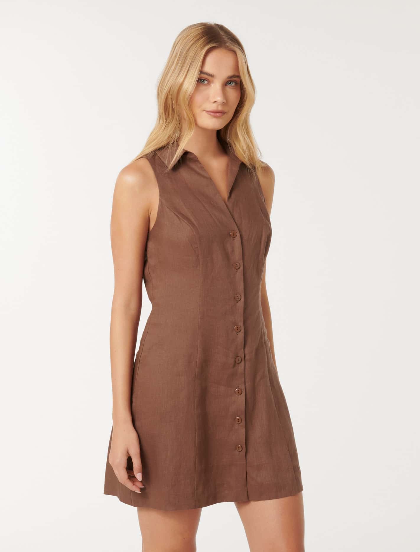 Aletta Button Front Mini Earth