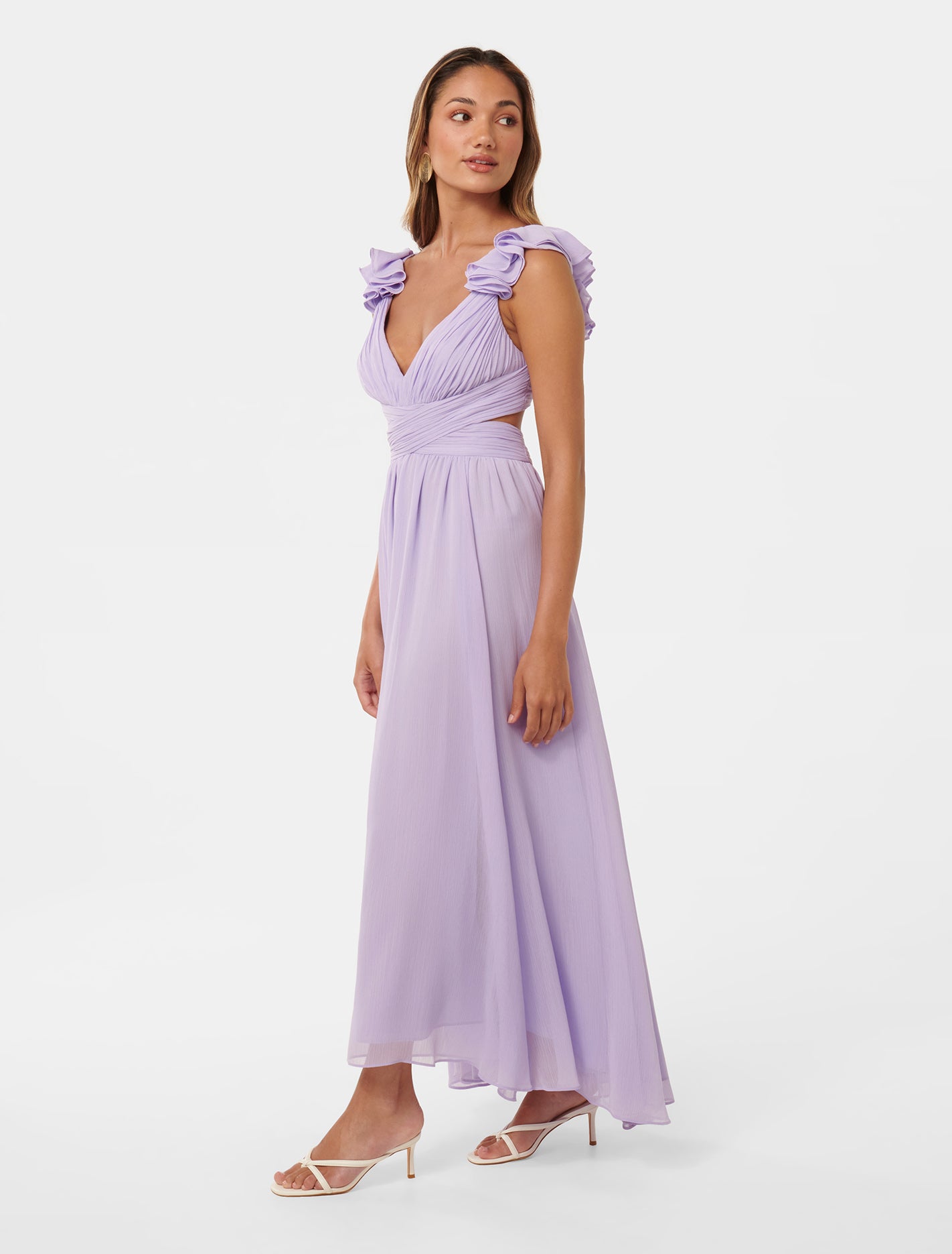 Selena Petite Ruffle Maxi Dress Blossoming Lilac