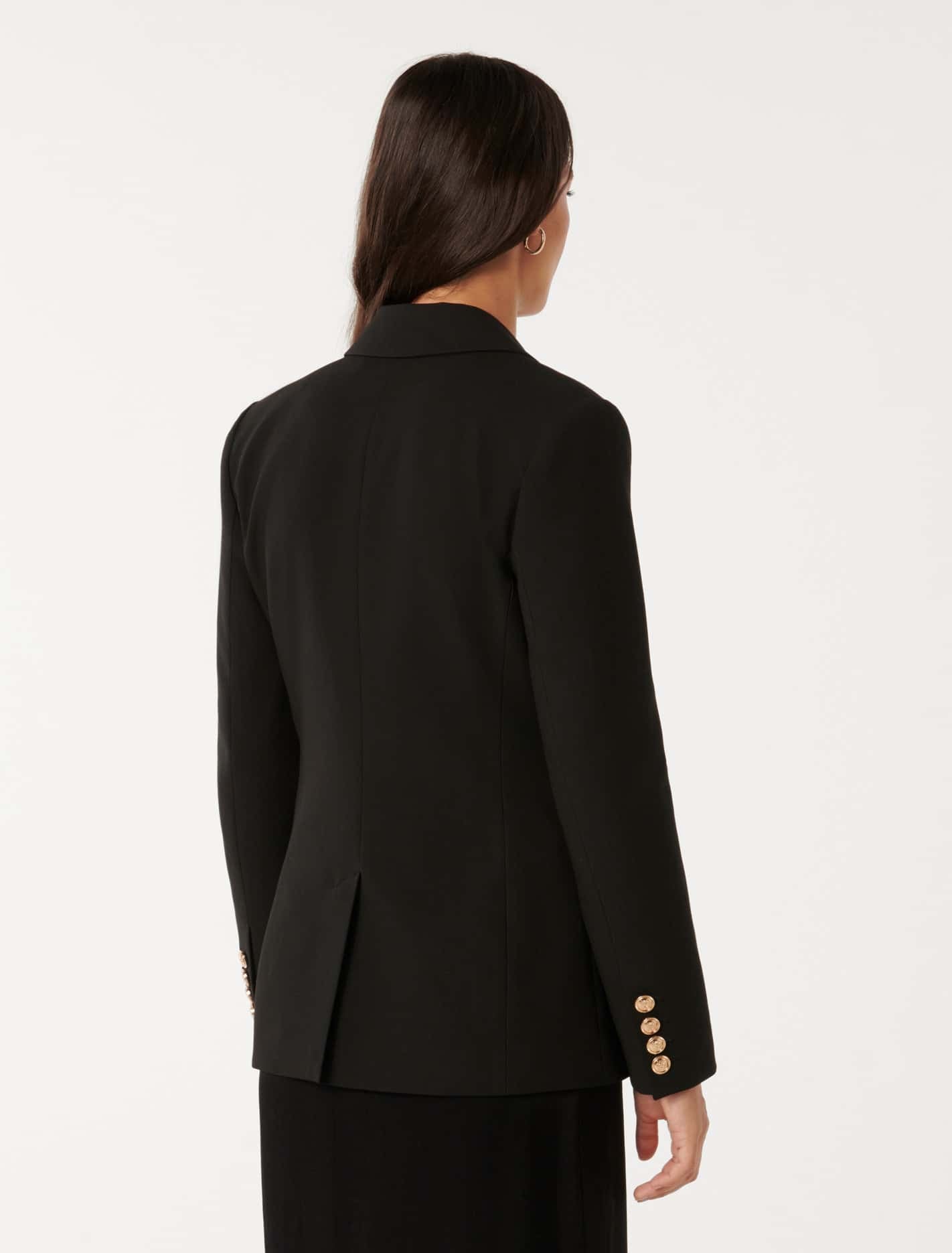 Immie Double-Breasted Blazer Black