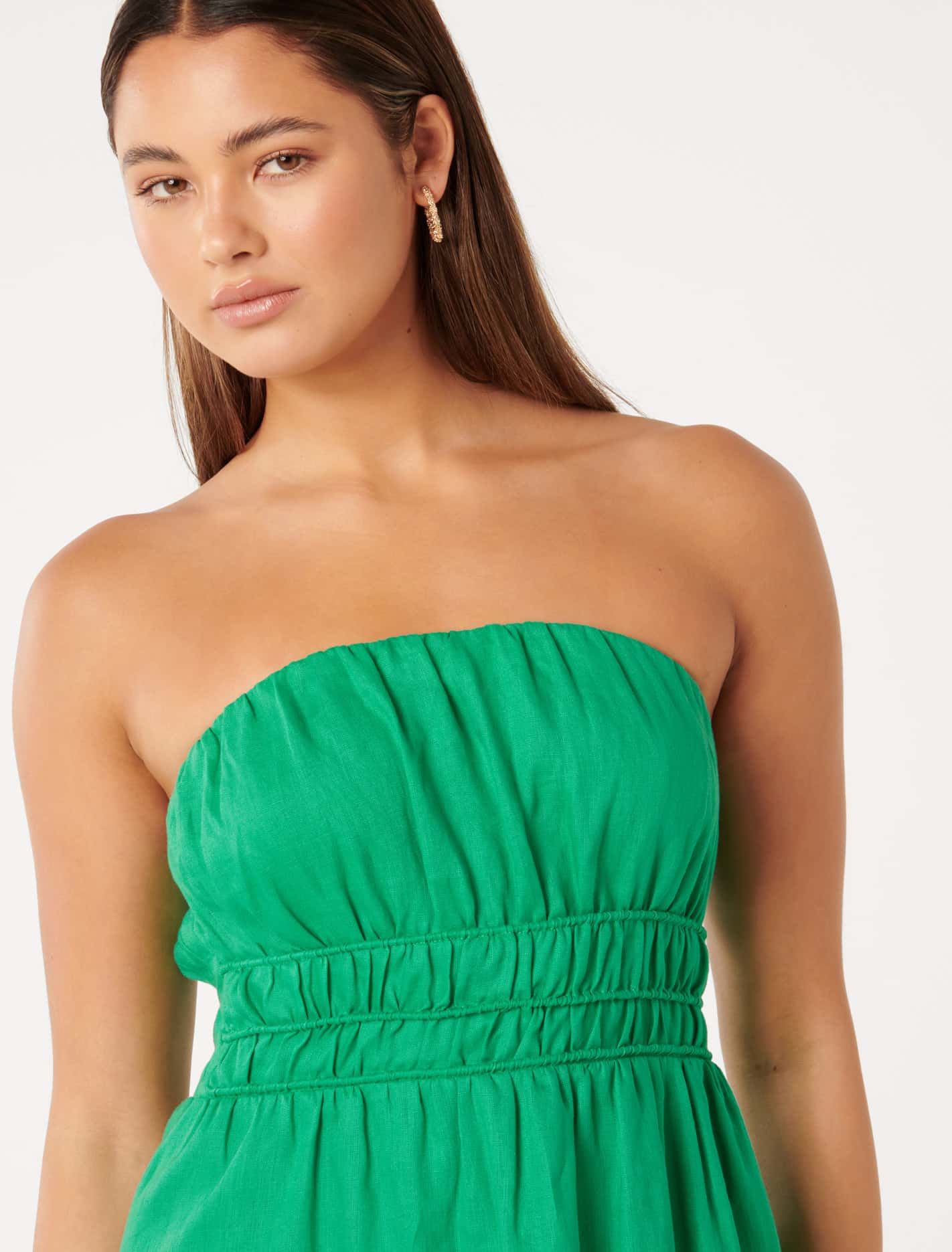 Romie Strapless Piping Midi Atlantis