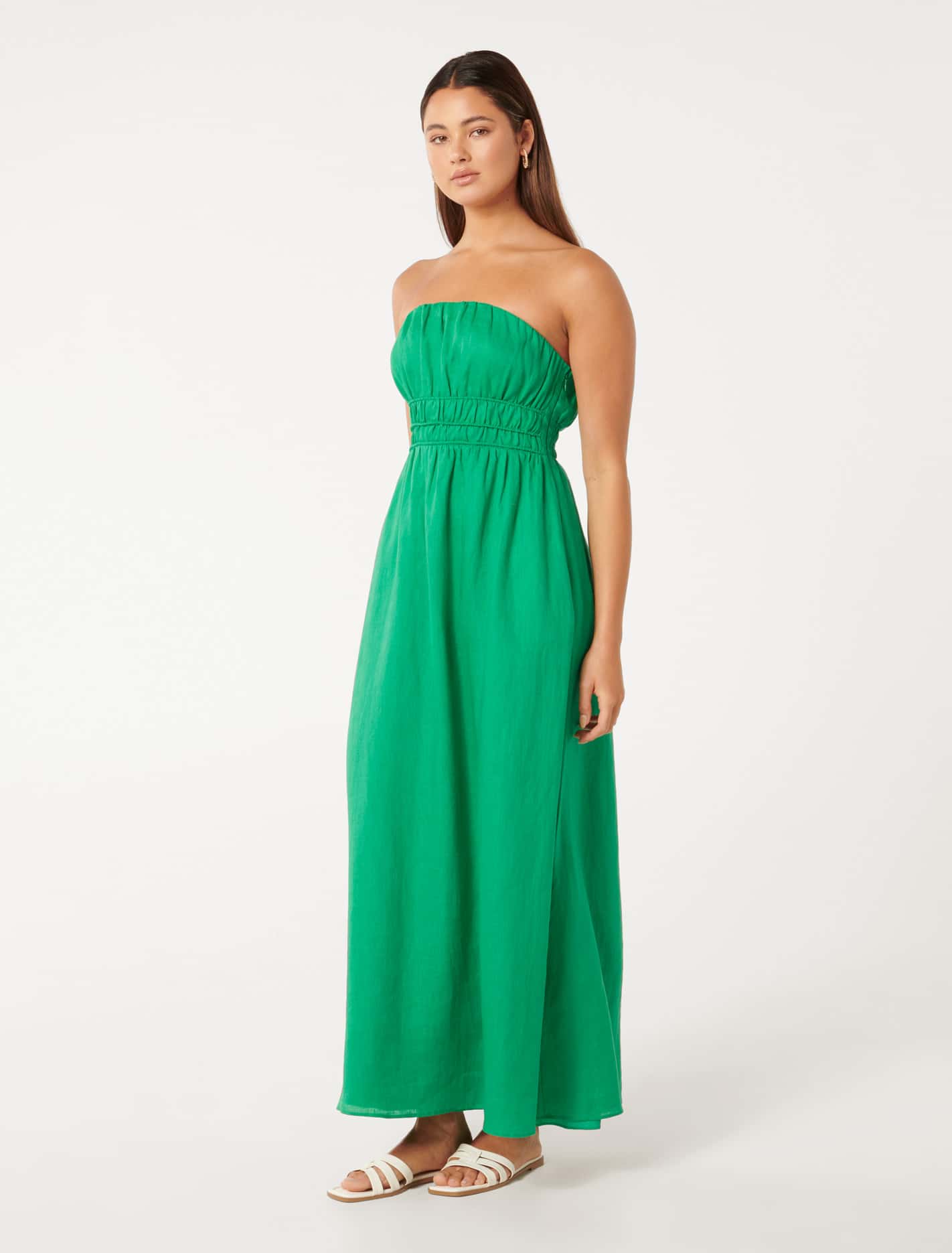Romie Strapless Piping Midi Atlantis