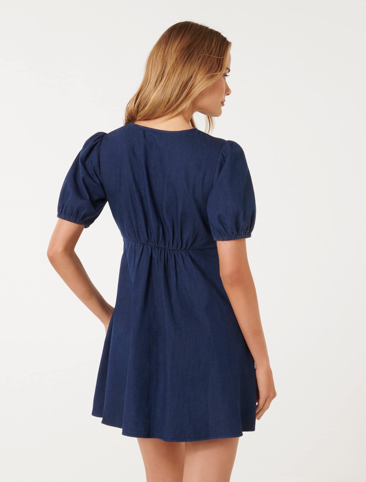 Darcie Denim Ruched Bodice Dark Wash