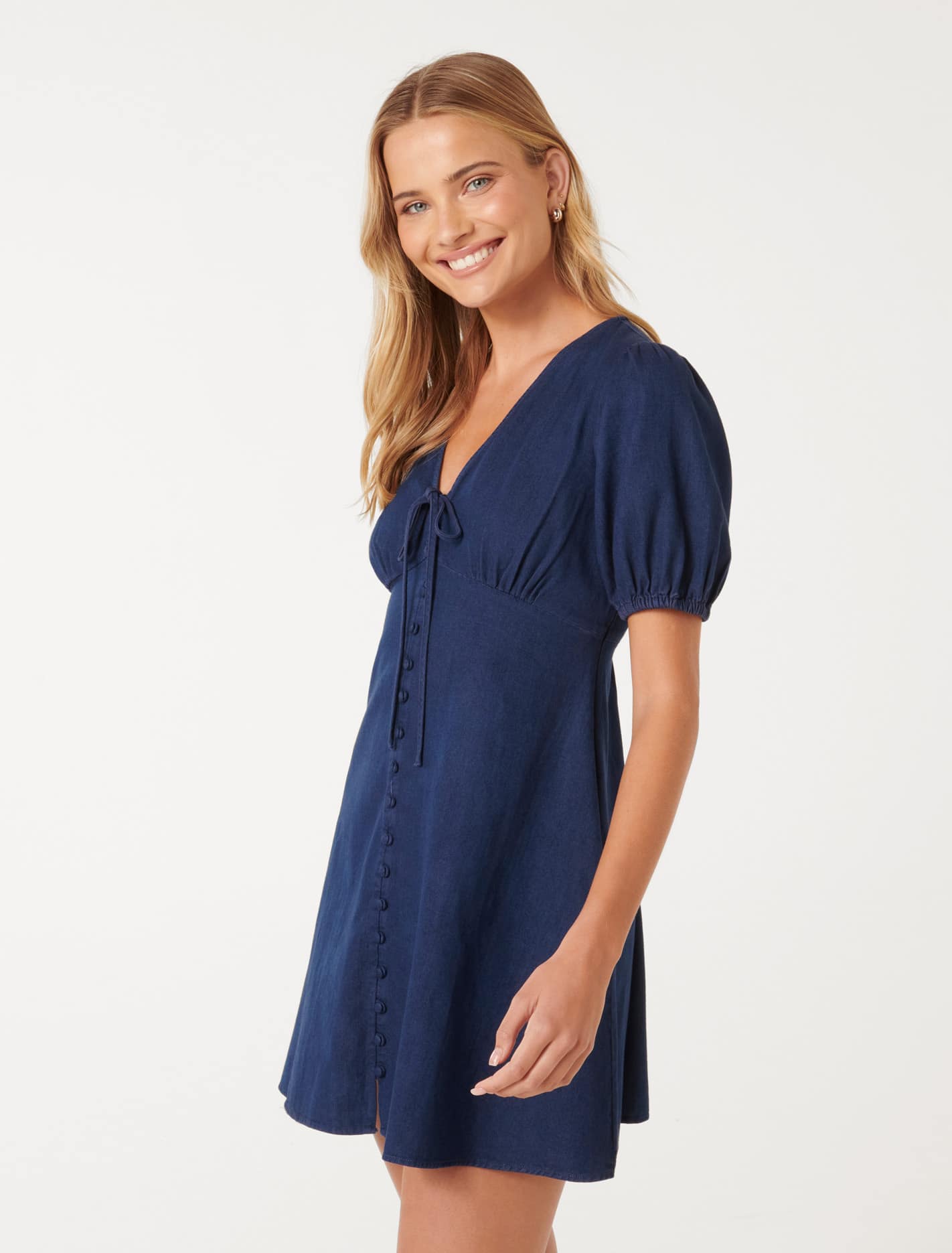 Darcie Denim Ruched Bodice Dark Wash