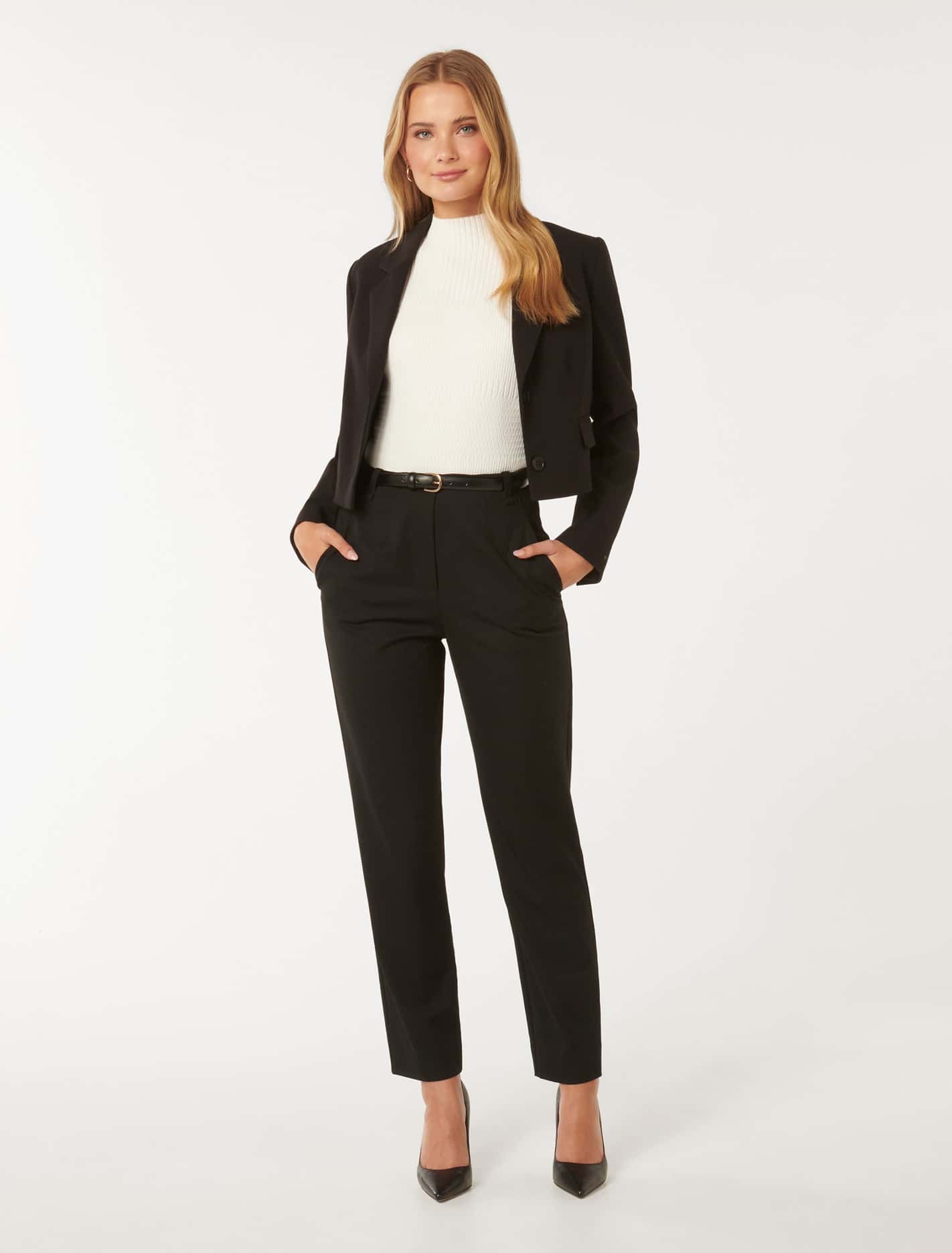 Terry Tapered Pants Black