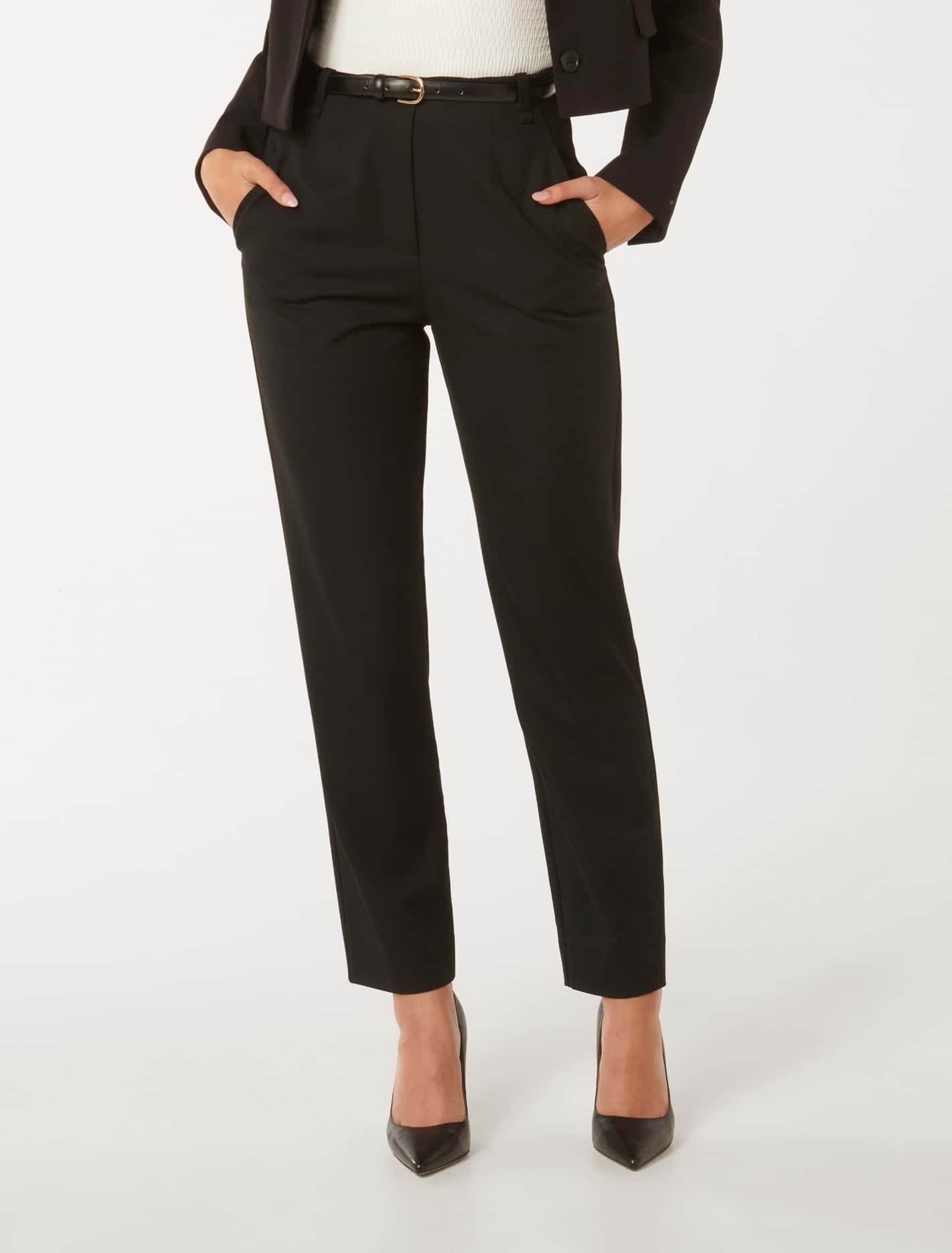 Terry Tapered Pants Black