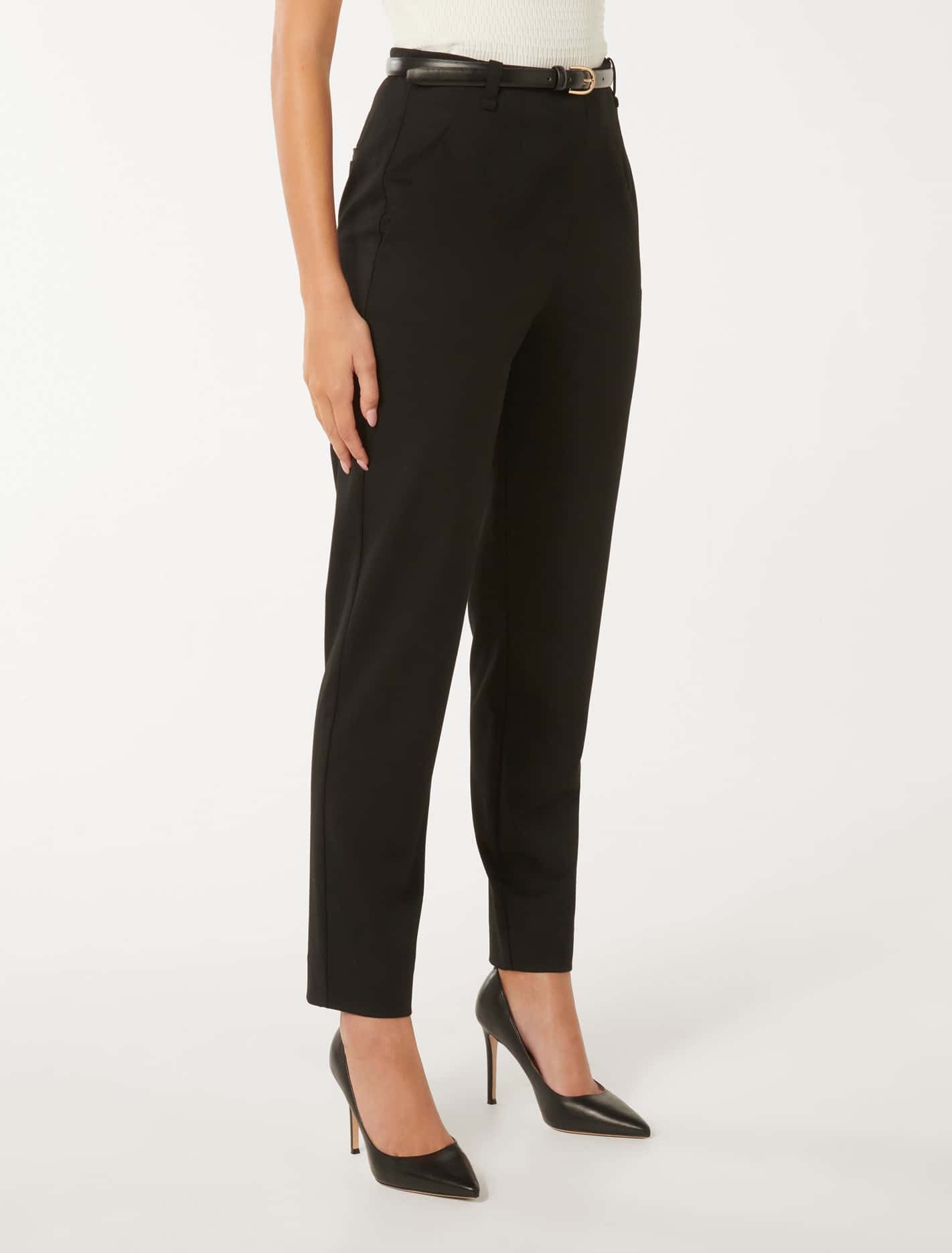 Terry Tapered Pants Black
