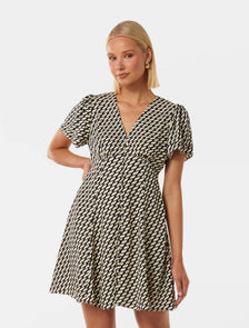 Pria Button Through Mini Bias Davis Geo