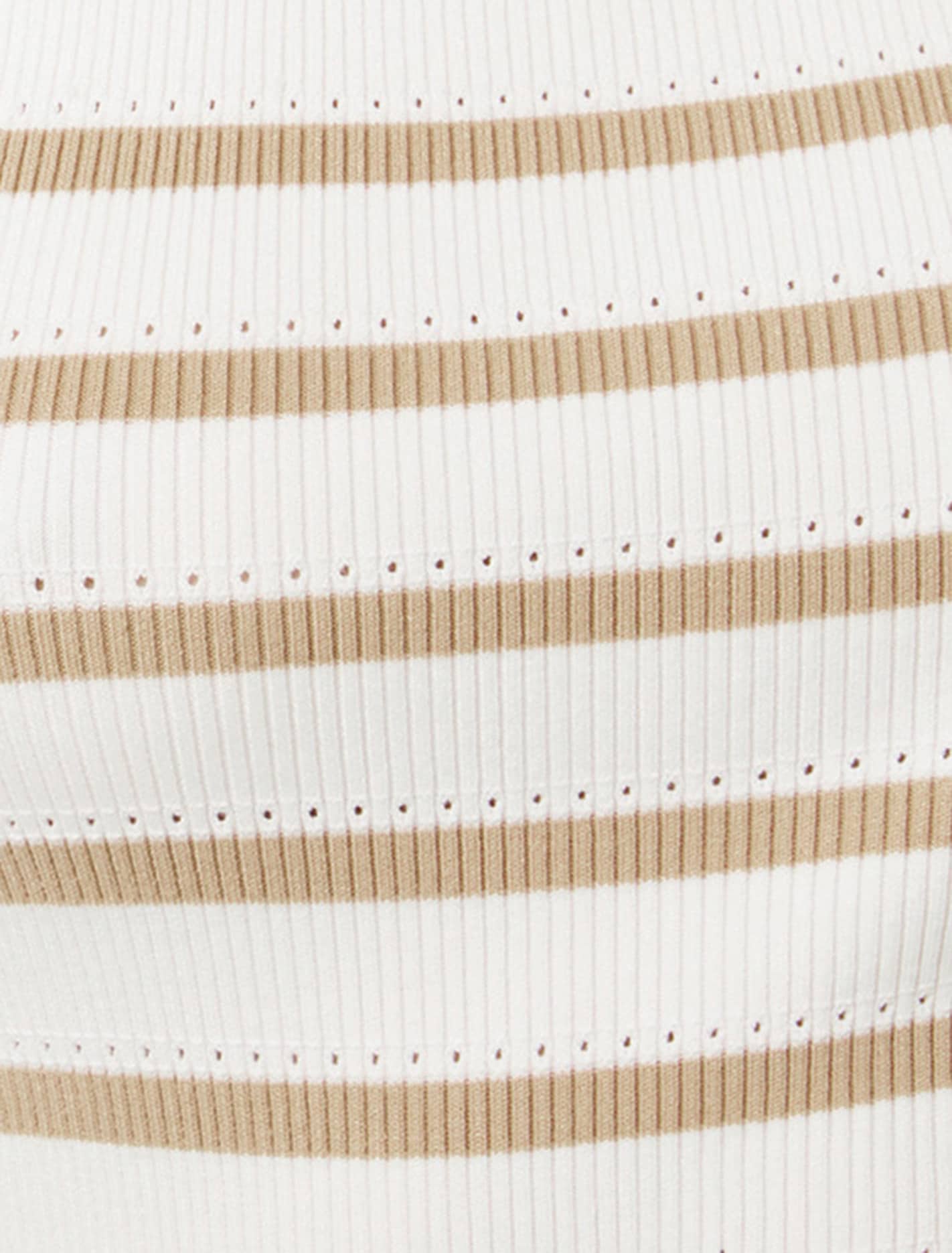 Ariel Placement Stripe Knitted Tank Porcelain/ Neutral Stripe