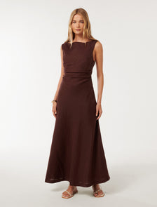 Tania Linen Midi Espresso