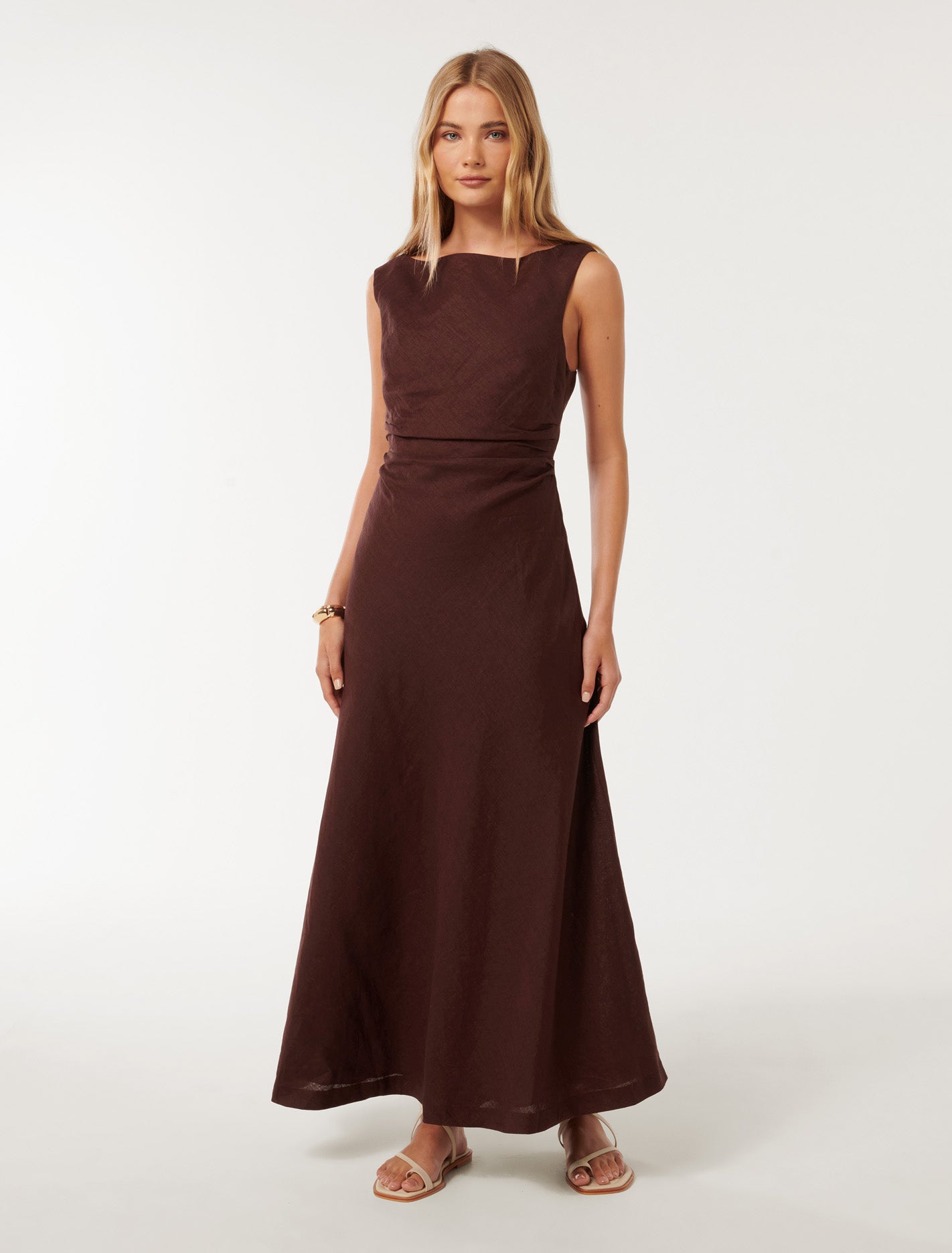 Tania Linen Midi Espresso