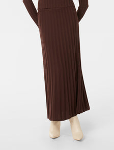 Sylvie Petite Knitted A-Line Skirt Chocolate