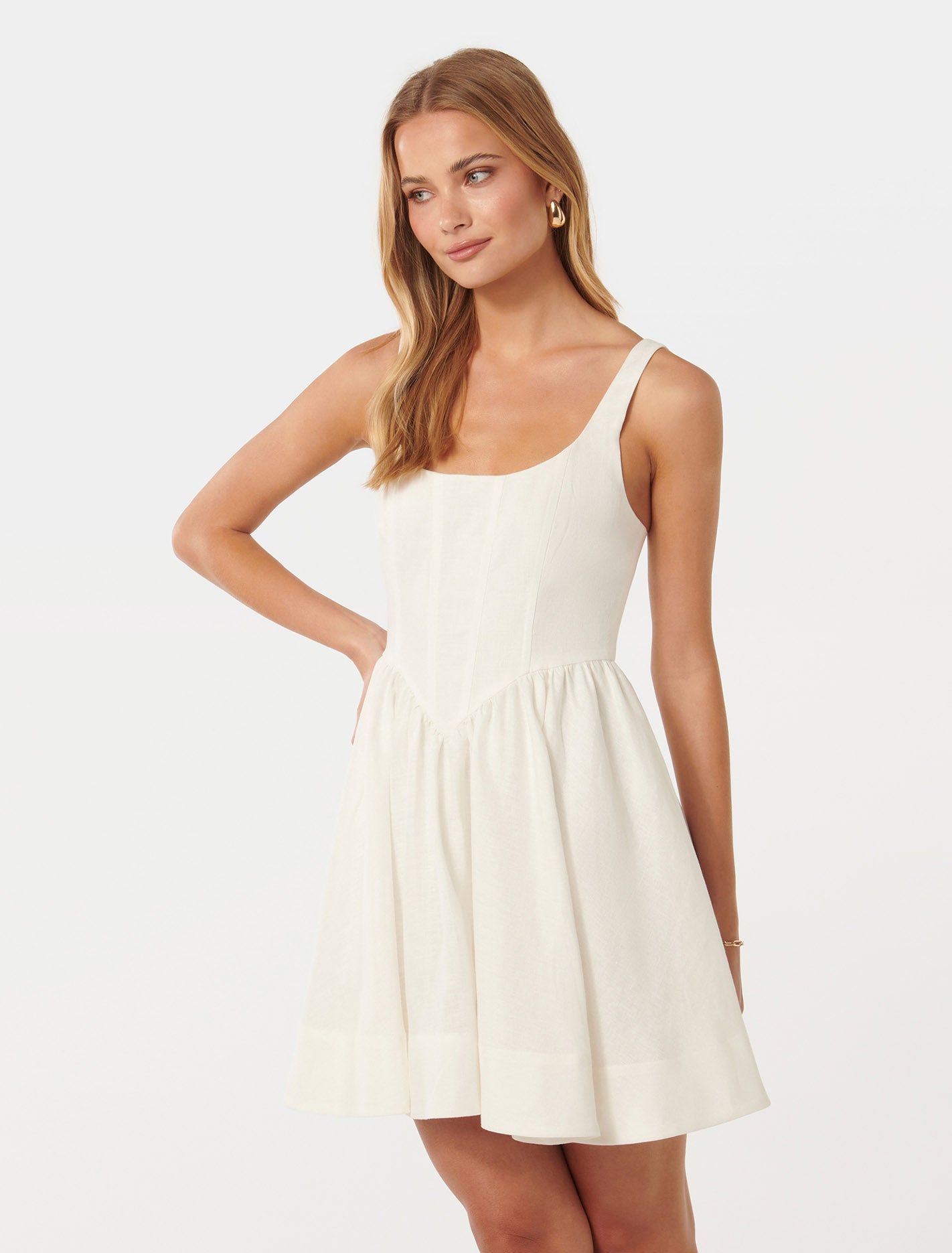 Carly Corset Mini Dress Porcelain