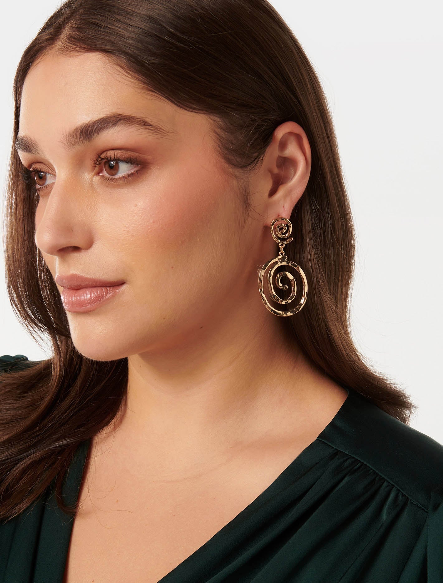 Signature Swirly Drop Earring Gold
