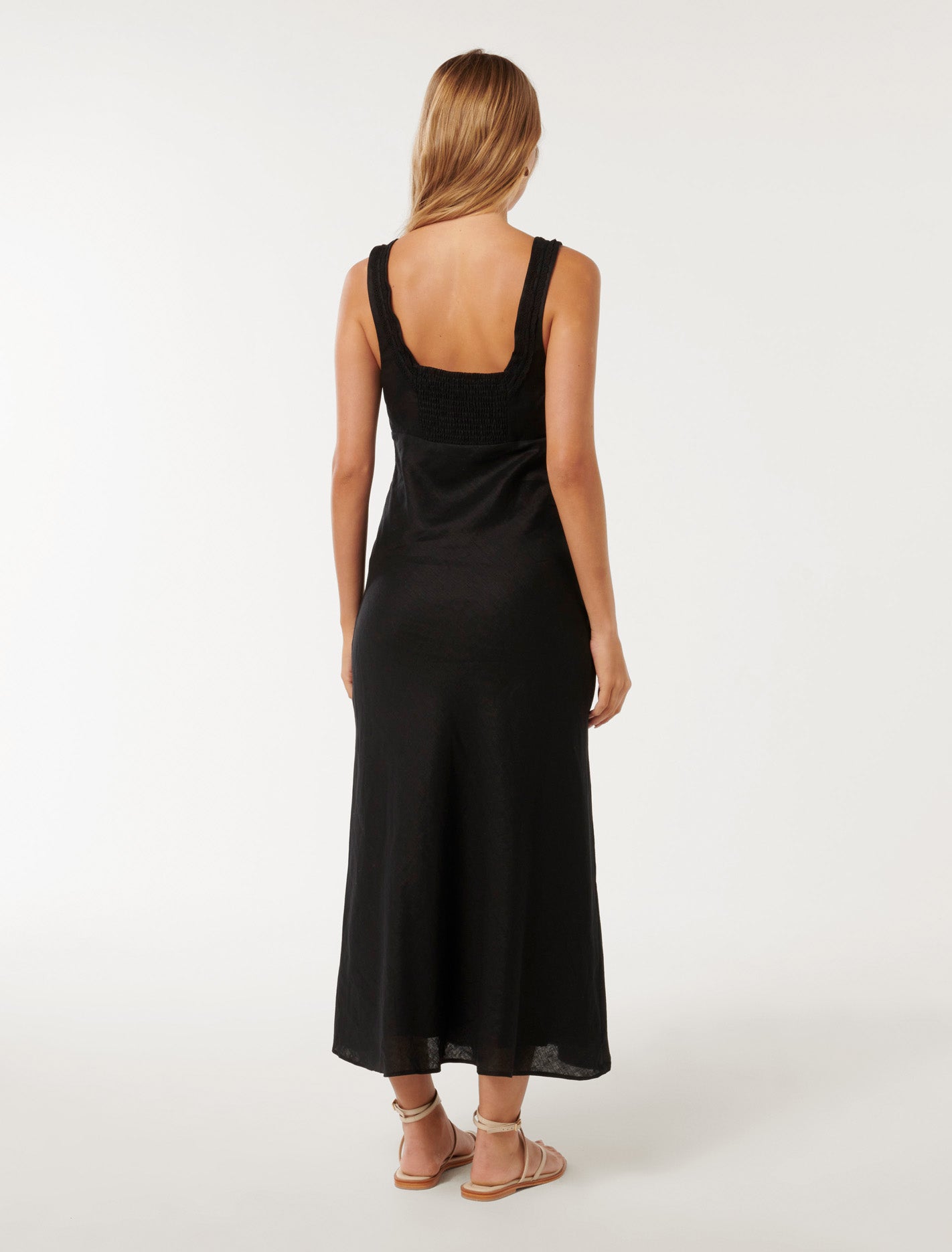 Etta Bow Tie Midi Dress Black