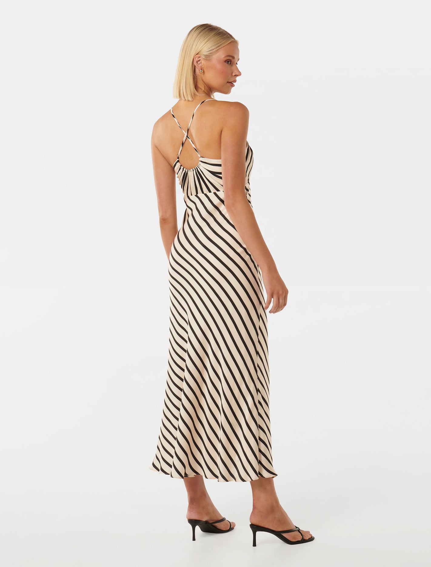 Abby Satin Stripe Midi Thin Royston Stripe