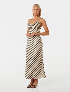 Abby Satin Stripe Midi Thin Royston Stripe