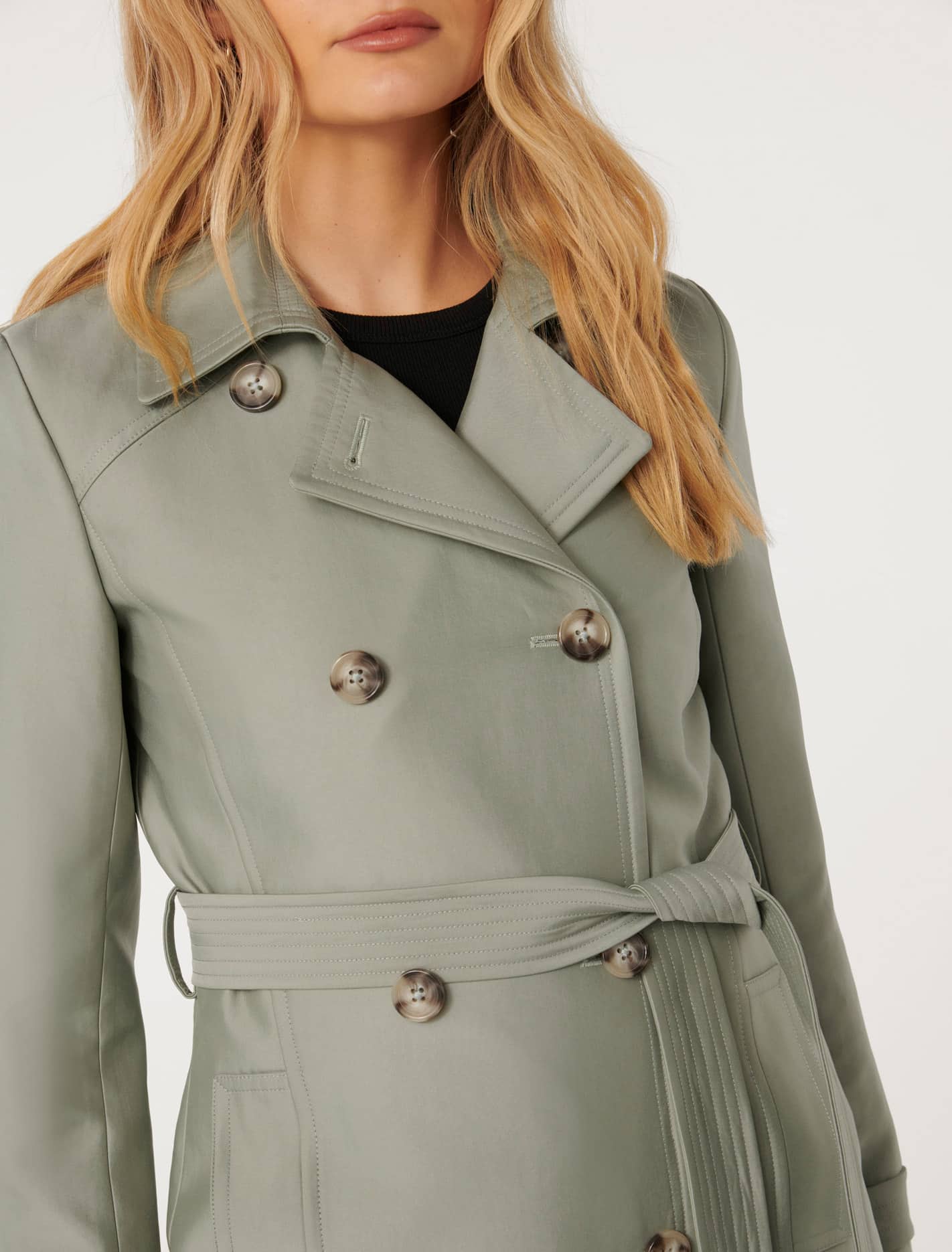 Alicia Short Trench Eucalyptus