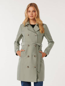 Alicia Short Trench Eucalyptus