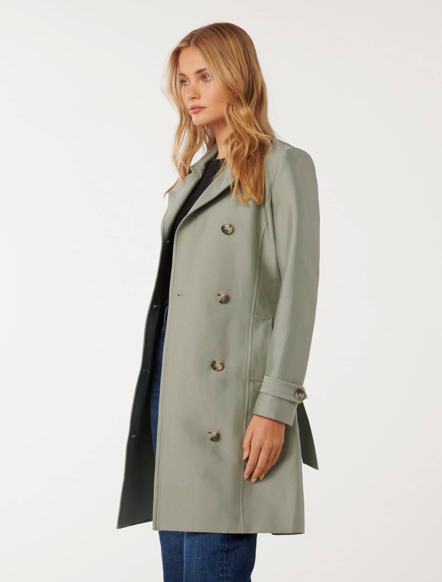 Alicia Short Trench Eucalyptus