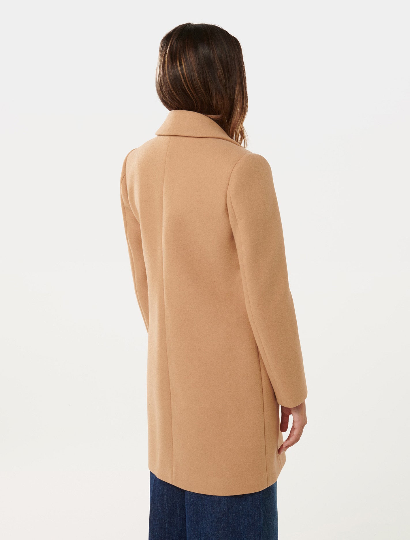 Anna Petite Single Breasted Coatigan Mid Camel