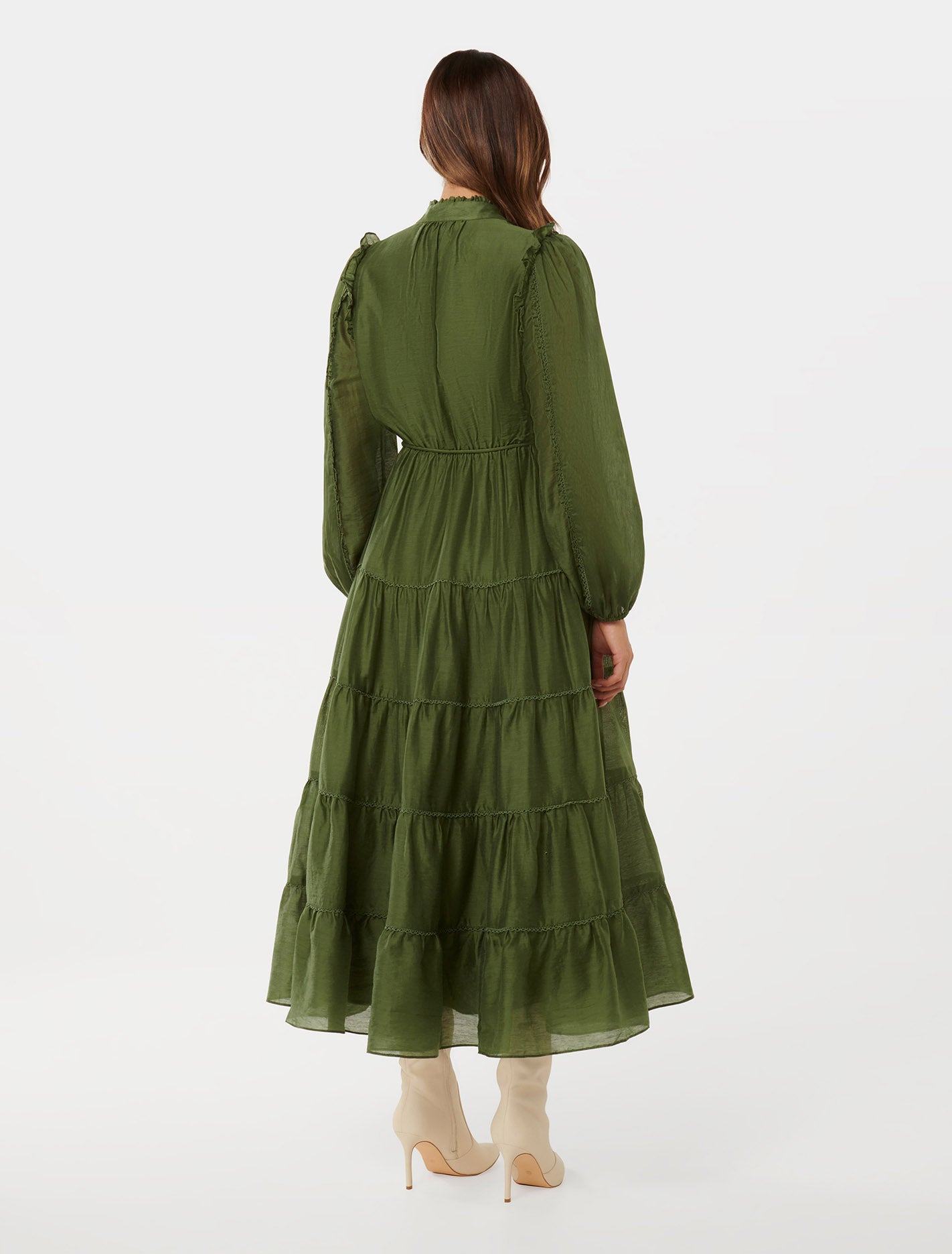 Jessie Button Down Midi Vineyard Green