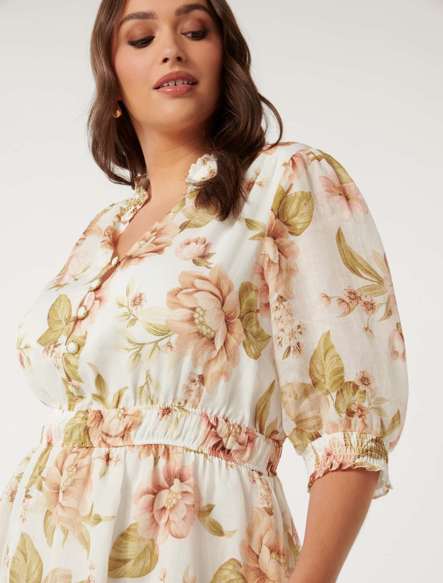 Shayla Curve Cuff Detail Mini Light Luna Floral