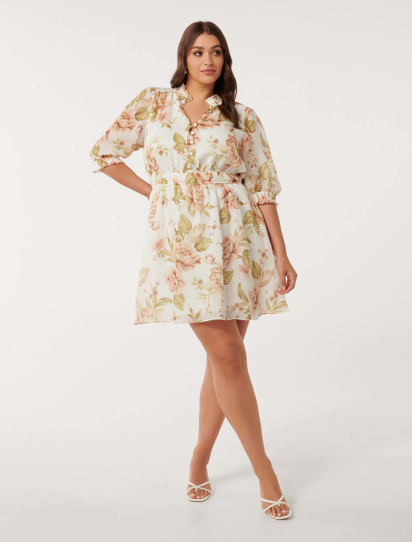 Shayla Curve Cuff Detail Mini Light Luna Floral