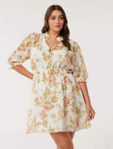 Shayla Curve Cuff Detail Mini Light Luna Floral