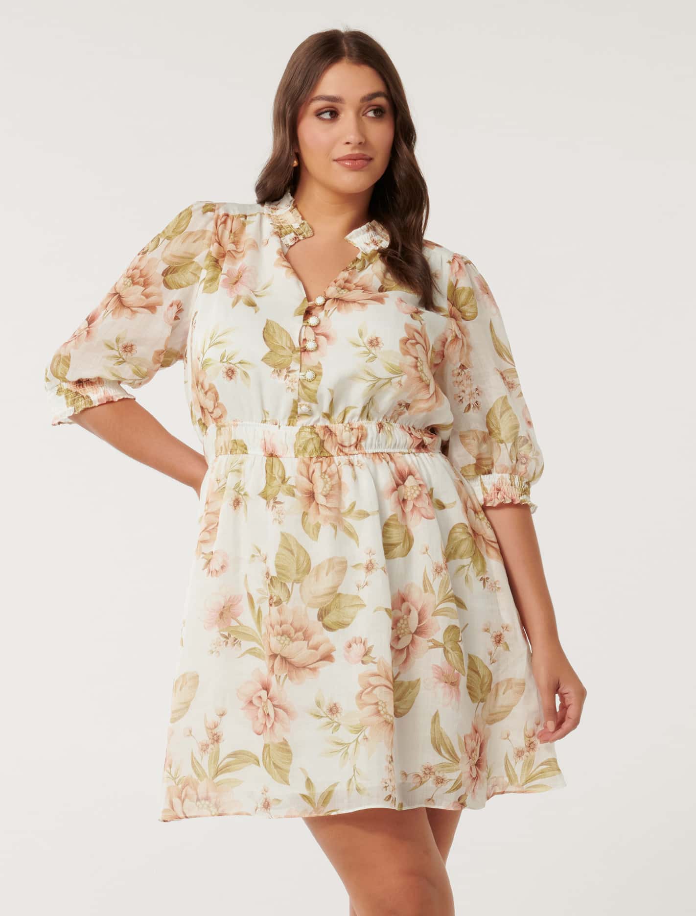Shayla Curve Cuff Detail Mini Light Luna Floral