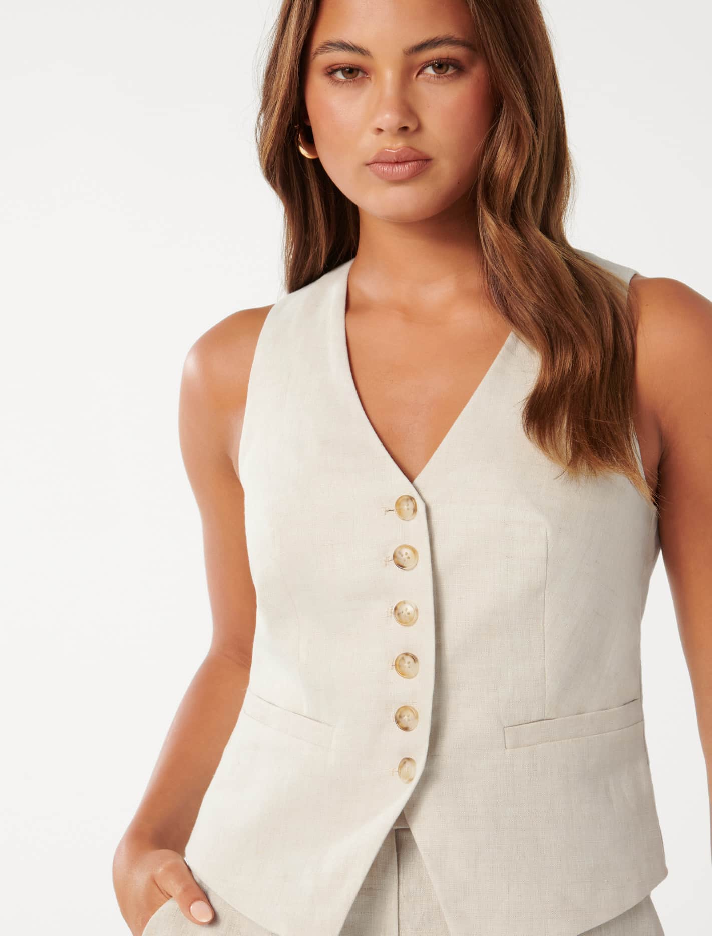 Faye Waistcoat Natural Suit