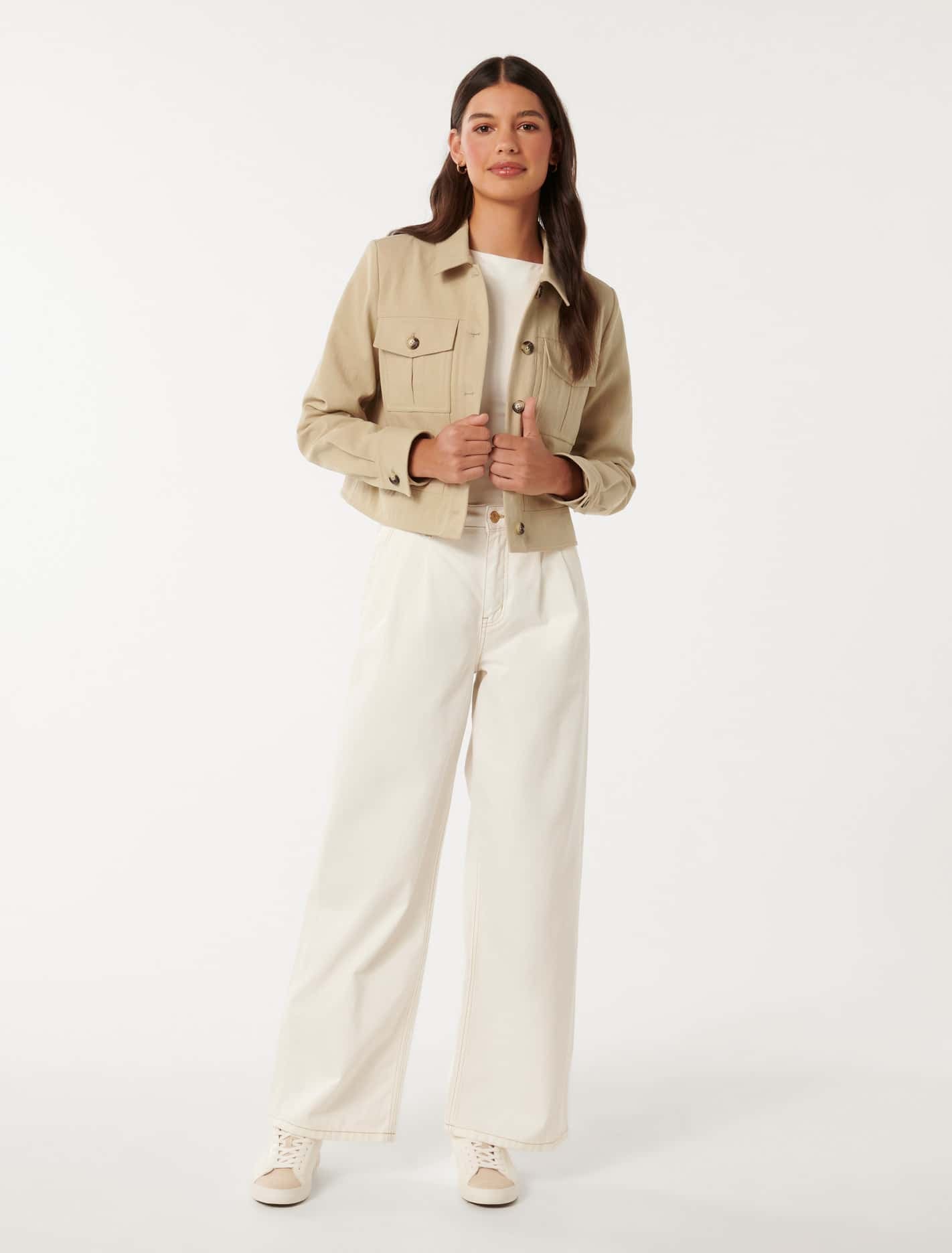 Luca Crop Utility Jacket Soft Camel