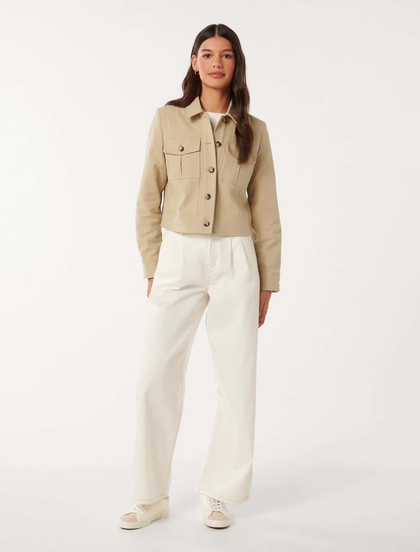 Luca Crop Utility Jacket Soft Camel