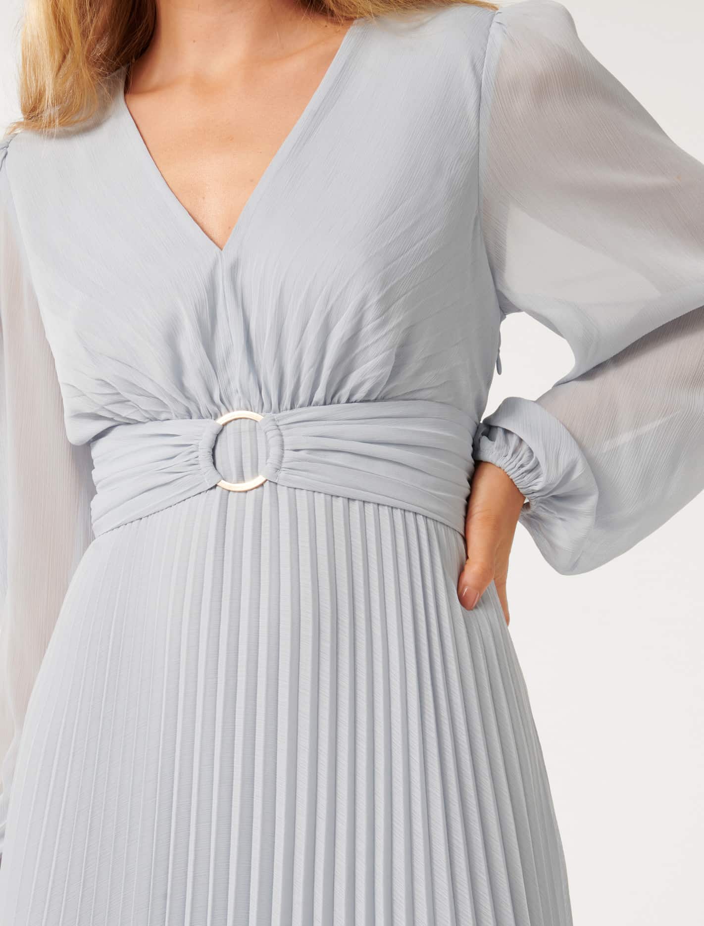 Rosalina Petite Ring Front Midi Sweet Blue
