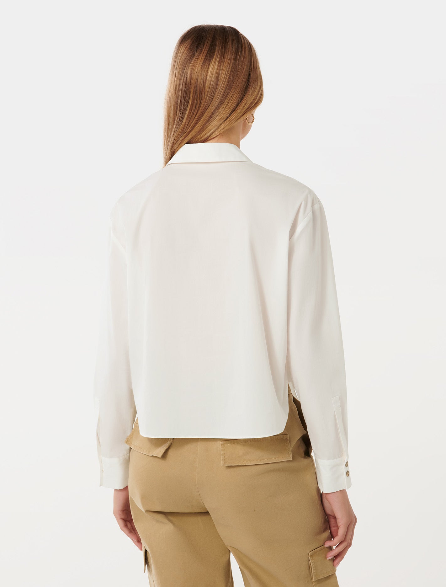 Chloe Cropped Shirt Porcelain
