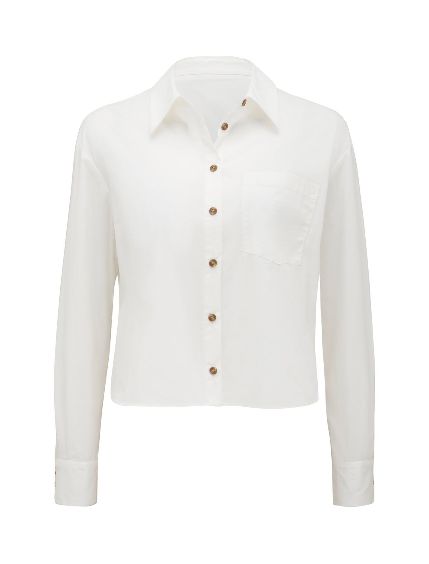 Chloe Cropped Shirt Porcelain