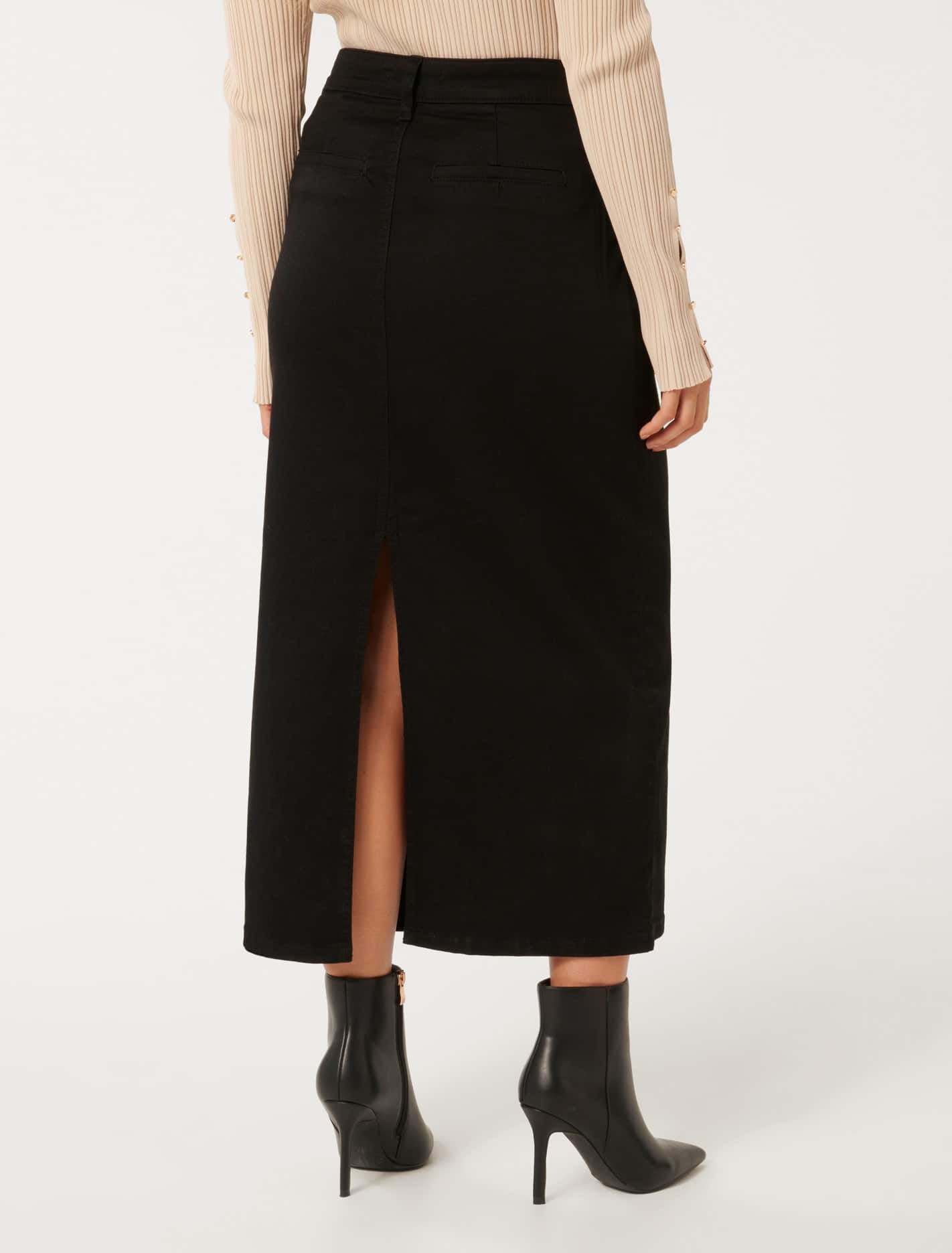 Natalie Petite Maxi Skirt Black